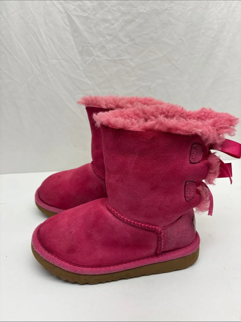 UGG Hot Pink Bailey Bows Boots for toddler girl SZ 11, box 44